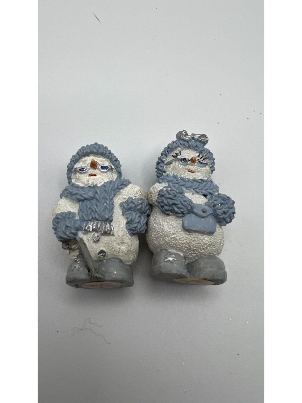 Encore Snow Buddies Figurines Grandma & Grandpa 1.5" Winter Decor Collectible Se
